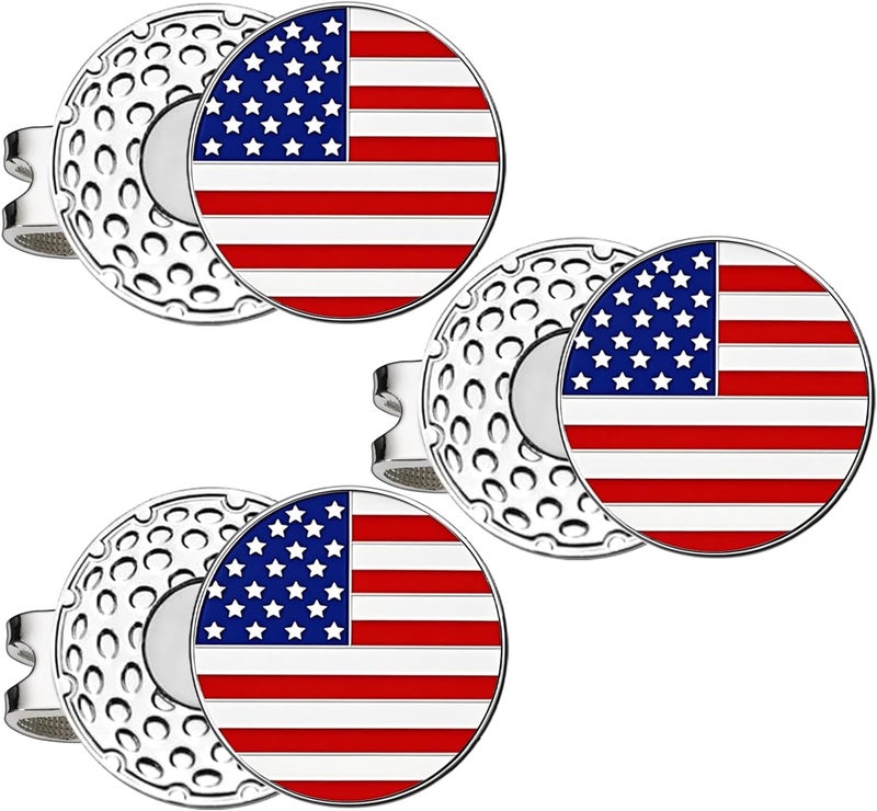 Adhere Golf Ball Markers Personlized Logo Enamel with A Strong Magnetic Hat Clips A Premium Golf Gifts for Golfer - Image 1
